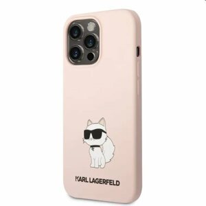 Zadní kryt Karl Lagerfeld Liquid Silicone Choupette NFT pro Apple iPhone 13 Pro, růžové