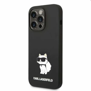 Zadní kryt Karl Lagerfeld Liquid Silicone Choupette NFT pro Apple iPhone 14 Pro Max, černé