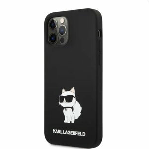 Zadní kryt Karl Lagerfeld Liquid Silicone Choupette NFT pro Apple iPhone 12/12 Pro, černé