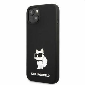 Zadní kryt Karl Lagerfeld Liquid Silicone Choupette NFT pro Apple iPhone 13, černé