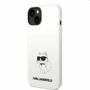 Zadní kryt Karl Lagerfeld Liquid Silicone Choupette NFT pro Apple iPhone 14, bílé