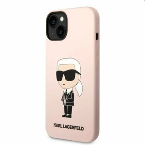 Zadní kryt Karl Lagerfeld Liquid Silicone Ikonik NFT pro Apple iPhone 14, růžové