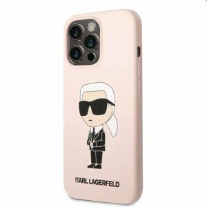 Zadní kryt Karl Lagerfeld Liquid Silicone Ikonik NFT pro Apple iPhone 13 Pro Max, růžové