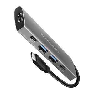 AXAGON HMC-5G2 2x USB-A + 2x USB-C + HDMI, USB-C 3.2 Gen 2 10 Gbps hub, PD 60 W, 13 cm USB-C kabel