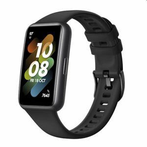 FIXED Silikonový řemínek pro Huawei Band 7, černý