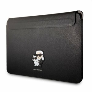 Karl Lagerfeld Saffiano Karl and Choupette NFT Computer Sleeve 13/14", černé