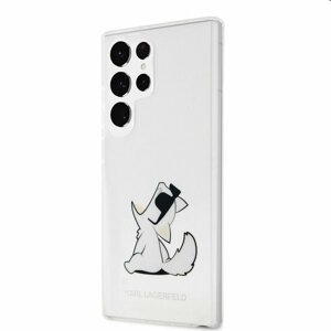 Pouzdro Karl Lagerfeld PC/TPU Choupette Eat pro Samsung Galaxy S23 Ultra, transparentní