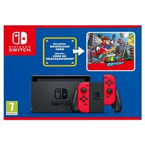 Nintendo Switch Red + Super Mario Odyssey