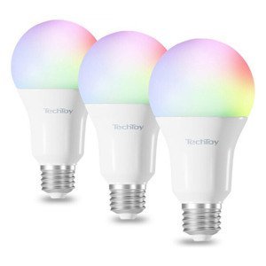 TechToy Smart Bulb RGB 11W E27 3pcs set, biela