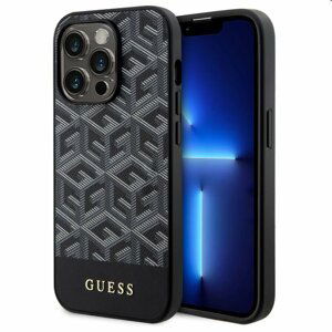 Pouzdro Guess PU G Cube MagSafe pro Apple iPhone 15 Pro Max, černé