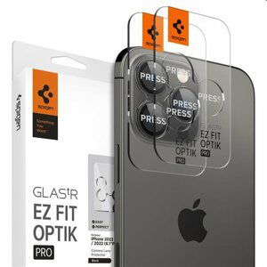 Tvrzené sklo Spigen EZ Fit Optik Pro pro Apple iPhone iPhone 15 Pro/15 Pro Max/14 Pro/14 Pro Max, 2 kusy