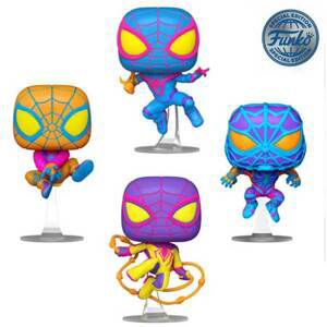 POP! 4 Pack Spider Man Miles Morales (Marvel) Special Edition (Blacklight)