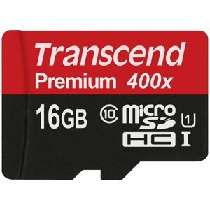 Transcend Micro SDHC Premium 400x 16GB 60MB/s UHS-I - TS16GUSDCU1