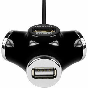 AXAGON - HUE-X3 externí 4x USB2.0 TRINITY hub černý - HUE-X3B