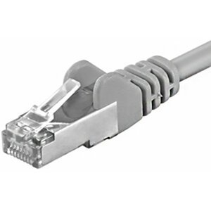 PremiumCord Patch CAT6a S-FTP, AWG 26/7 0,5m šedá - sp6asftp005