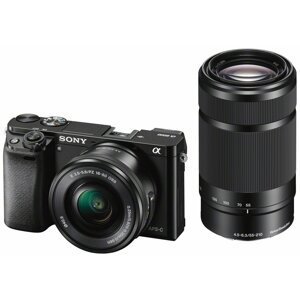 Sony Alpha 6000 + 16-50mm + 55-210mm, černá - ILCE6000YB.CEC