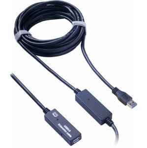 PremiumCord USB 3.0, A/M-A/F, 10m repeater a prodlužovací kabel - ku3rep10