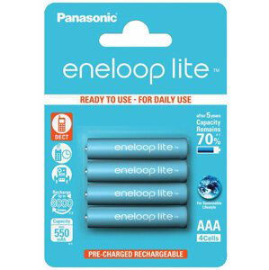 Panasonic ENELOOP LITE 4x AAA, BK-4LCCE/4BE, 550 mAh - BK-4LCCE/4BE