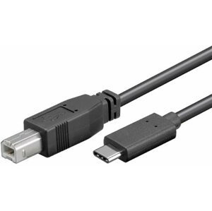 PremiumCord Kabel USB 3.1 C/male - USB 2.0 B/male, 1m - ku31cd1bk