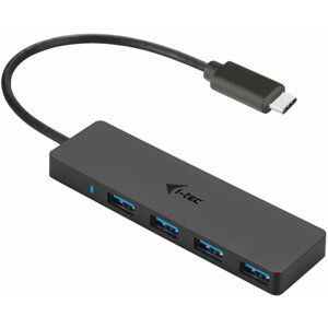 i-tec USB 3.1 Typ-C Slim 4-portový HUB, černý - C31HUB404