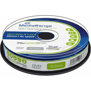 MediaRange DVD-R 8cm 1,4GB 4x, Printable, Spindle 10ks - MR430