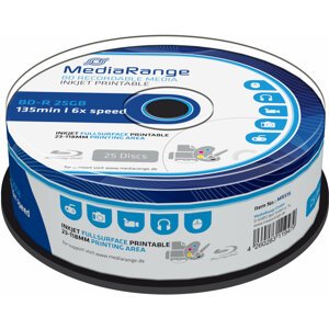 MediaRange BD-R 6x, 25GB, Printable, 25ks, spindle - MR515