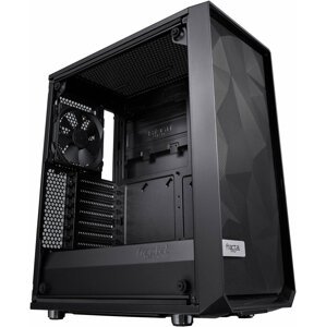 Fractal Design Meshify C Blackout TG, sklo, černá - FD-CA-MESH-C-BKO-TG