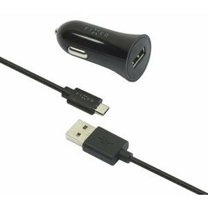 FIXED autonabíječka s odnímatelným micro USB kabelem, 2,4A, černá - FIXCC-UM-BK