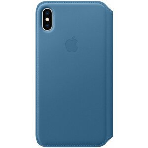 Apple kožené pouzdro Folio na iPhone XS Max, modrošedá - MRX52ZM/A