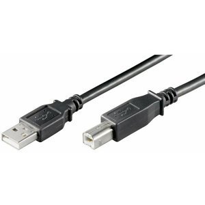 PremiumCord kabel USB 2.0, A-B, 1m, černá - ku2ab1bk