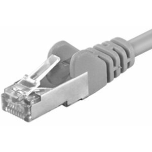 Premiumcord Patch kabel CAT6a S-FTP, RJ45-RJ45, AWG 26/7 0,25m, šedá - sp6asftp002