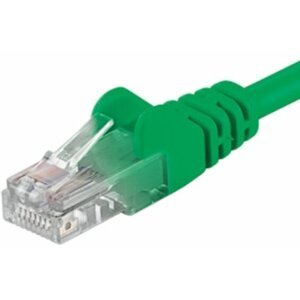PremiumCord Patch kabel UTP RJ45-RJ45 level 5e, 0.5m, zelená - sputp005G