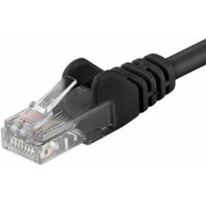 PremiumCord Patch kabel UTP RJ45-RJ45 level 5e, 10m, černá - sputp100C