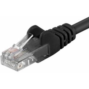 PremiumCord Patch kabel UTP RJ45-RJ45 level 5e, 2m, černá - sputp02C