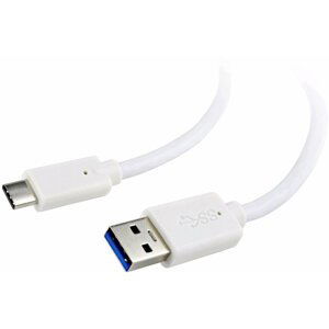 Gembird CABLEXPERT kabel USB 3.0 AM na Type-C kabel (AM/CM), 1m, bílá - CCP-USB3-AMCM-1M-W