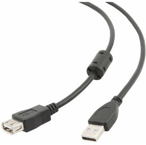 Gembird CABLEXPERT kabel USB A-A 4,5m 2.0 prodlužovací HQ s ferritovým jádrem - CCF-USB2-AMAF-15