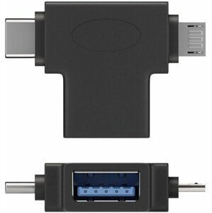PremiumCord adaptér USB A na dva konektory USB 3.1 C/male+micro USB B/male - kur31-12