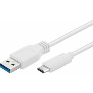 PremiumCord Kabel USB 3.1 konektor C/male - USB 3.0 A/male, bílý, 2m - ku31ca2w
