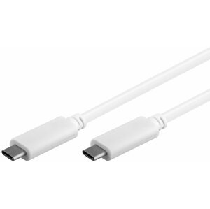 PremiumCord kabel USB-C 3.1 - USB-C 3.1, bílá, 1m - ku31cc1w