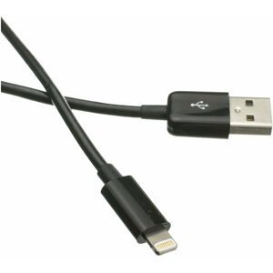 C-TECH kabel USB 2.0 Lightning (IP5 a vyšší) nabíjecí a synchronizační kabel, 2m, černá - CB-APL-20B
