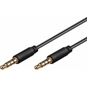 PremiumCord kabel Jack 3.5mm 4 pinový M/M 0,5m pro Apple iPhone, iPad, iPod - kjack4mm05