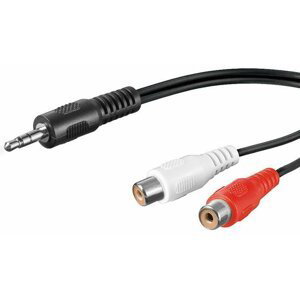 PremiumCord kabel Jack 3.5mm-2xCINCH M/F 1,5m - kjackcinf