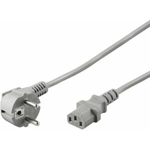 PremiumCord kabel síťový 230V k počítači 2m, šedá - kpsp2g