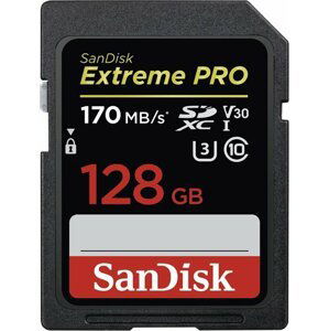 SanDisk SDXC Extreme Pro 128GB 170MB/s class 10 UHS-I U3 V30 - SDSDXXY-128G-GN4IN