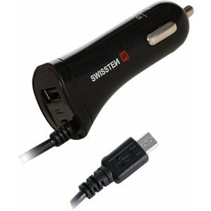 SWISSTEN autonabíječka micro USB a USB 2,4A Power - 20111000
