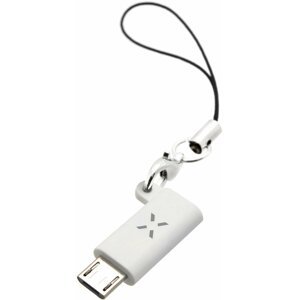 FIXED Link redukce pro nabíjení a datový přenos z USB-C na microUSB, bílá - FIXA-CM-WH
