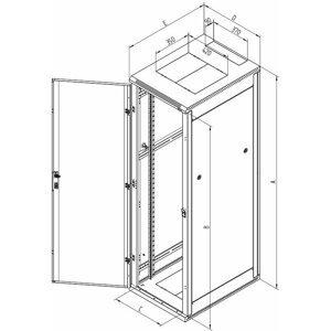 Triton RMA-15-A61-CAX-A1, 15U, 600mm - RMA-15-A61-CAX-A1