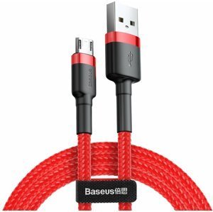 Baseus odolný nylonový kabel USB Micro 1.5A 2M, červená + červená - CAMKLF-C09