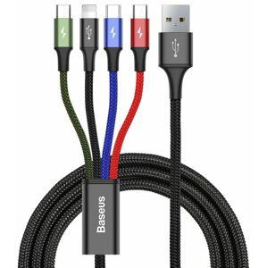 Baseus kabel Fast 4-in-1 Lightning + Type-C + Micro (2) 3.5A 1.2M, černá - CA1T4-C01