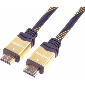 PremiumCord HDMI 2.0 High Speed + Ethernet kabel HQ, zlacené konektory, 2m - kphdm2q2